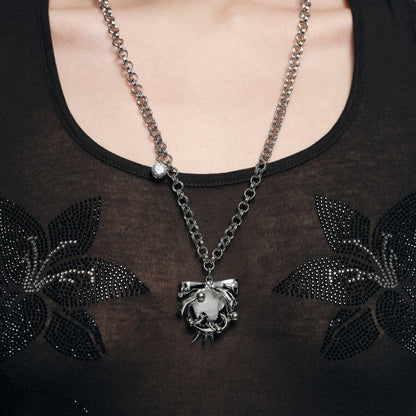 Pierced Bad Pomegranate Pendant Necklace