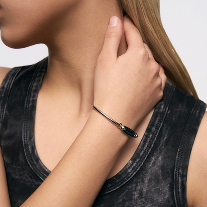 Snake Pattern Black Onyx Bracelet