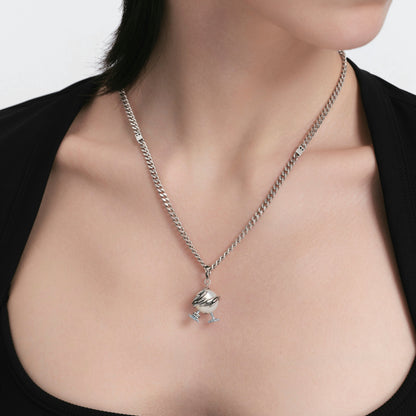 S925 Blue Booby Wing Pendant