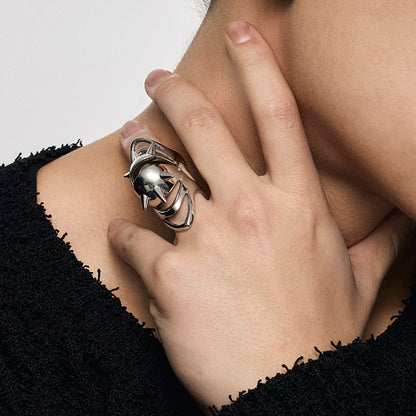 Punk Eye Armor Ring