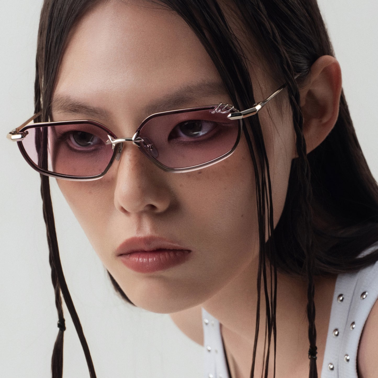 Piercing Ring Slim-Frame Sunglasses