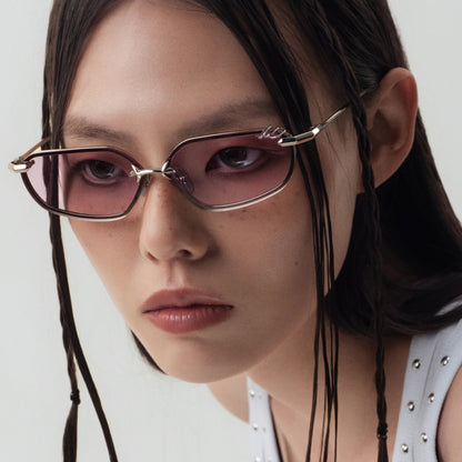 Piercing Ring Slim-Frame Sunglasses