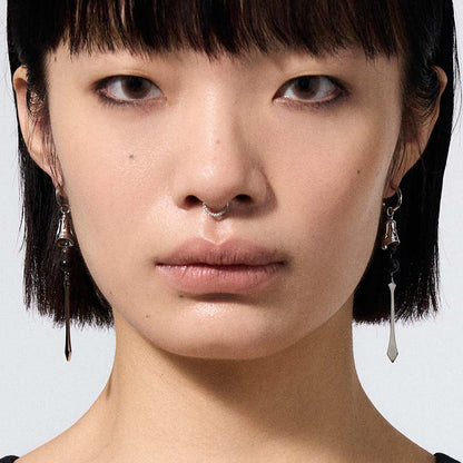 Guardian Bell Long Stud Earrings