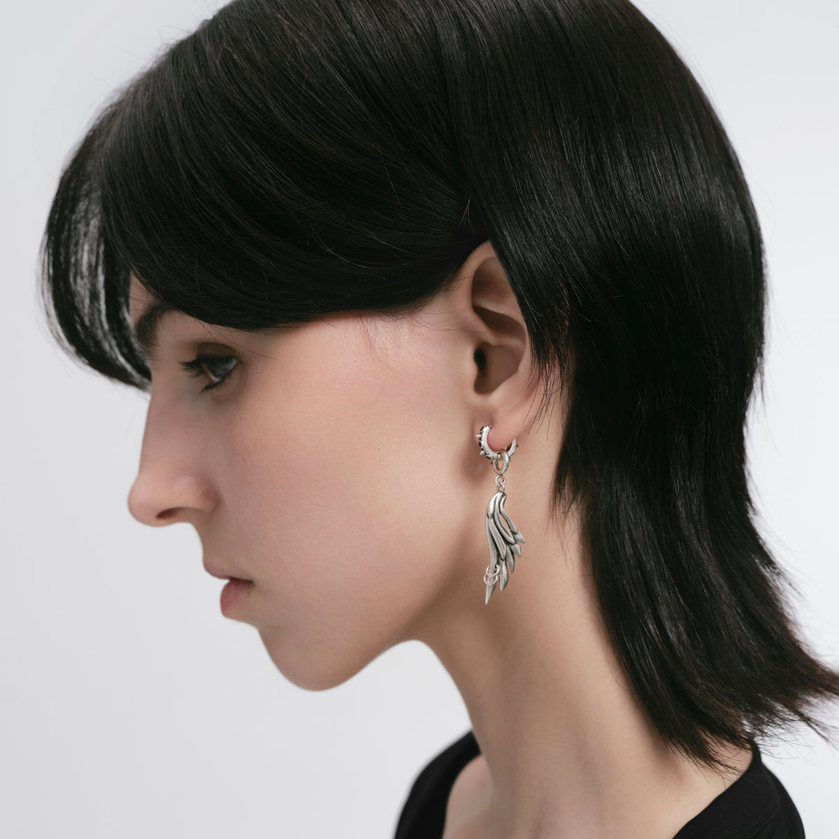 S925 Booby Bird Wing Piercing Pendant
