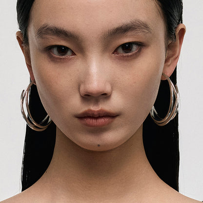 Wrapped Spike Hoop Earrings