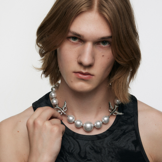 Double Peace Dove Pearl Necklace