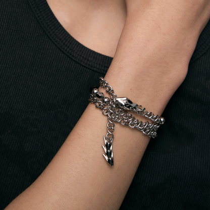 Black Onyx Snake-Shaped Necklace