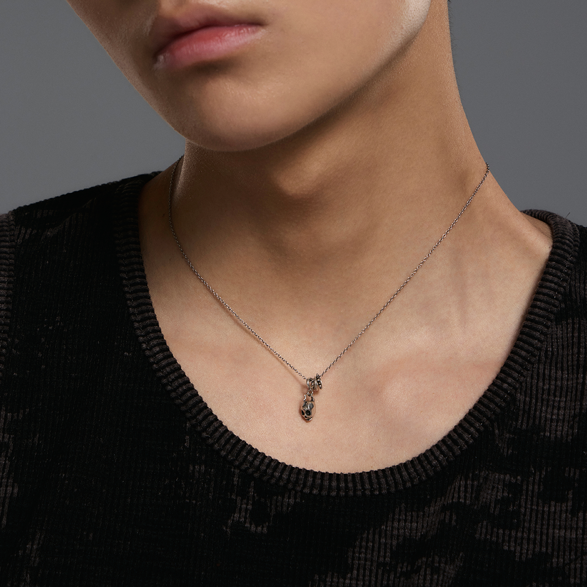 S925 Punk Skull Necklace