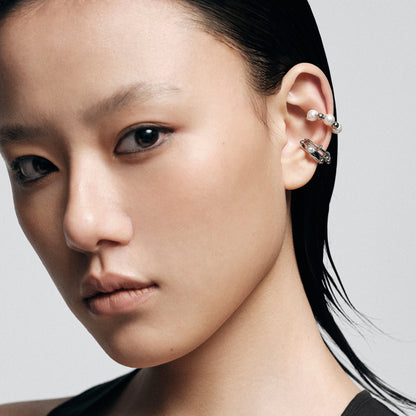 Crystal & Pearl Combination Ear Clip
