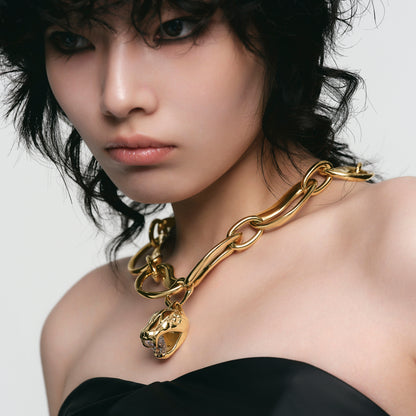 Nebula Snake Loop Necklace (Gold)