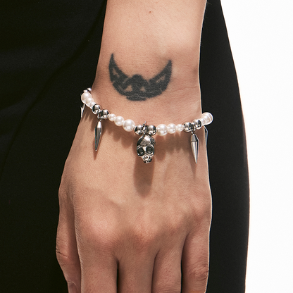 Beaded Siren Skull Bracelet