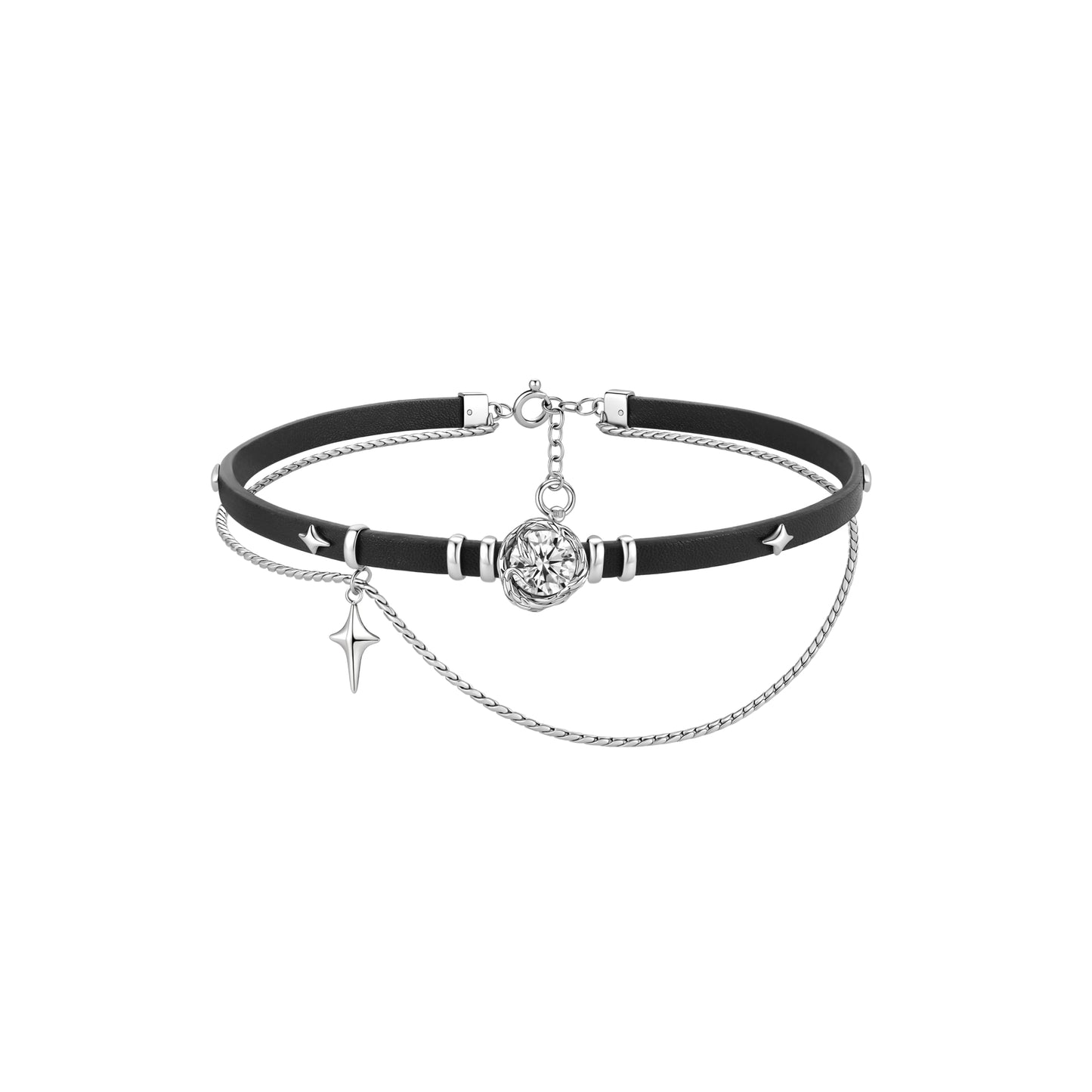 Coiled Snake Starburst Double Layer Choker