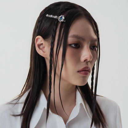 Cornflower Emblem Hair Clip