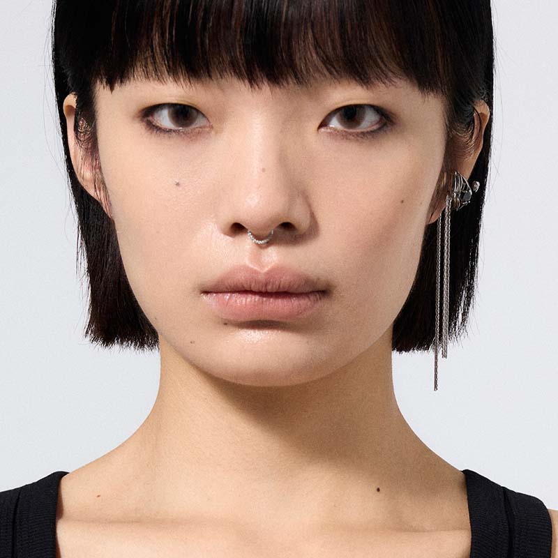 Knight Armor Tassel Ear Cuff