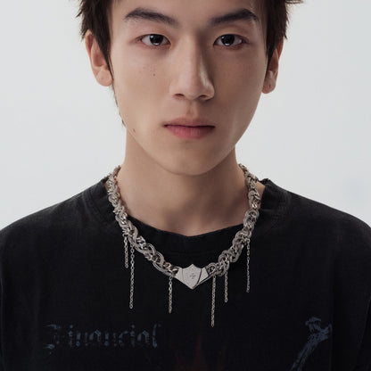 Braided Chain Magnetic Prom Emblem Necklace