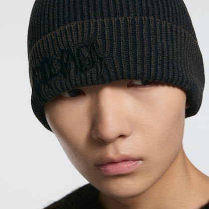 Black Letter Embroidery Beanie