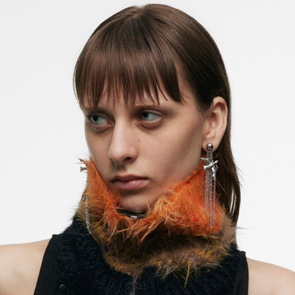 Gradient Color Zippered Neck Warmer