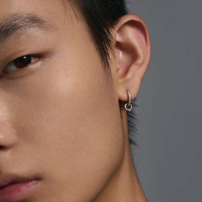 S925 Sterling Silver Zirconia Huggie Hoop Earrings