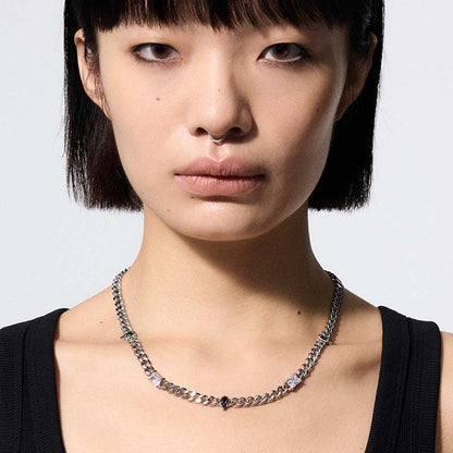 Knight Armor Irregular Zircon Necklace