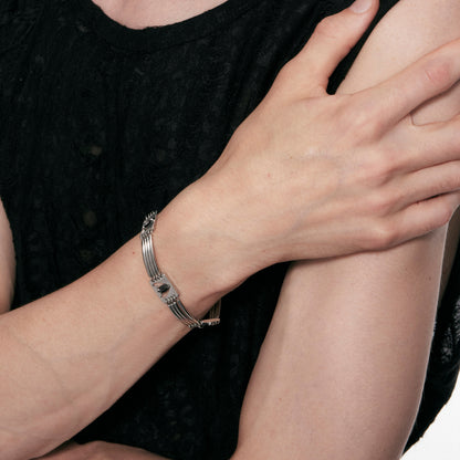 Punk Moth Coiled Rigid Bracelet