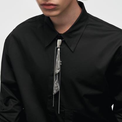 Devil Tie Adjustable Metal Necklace