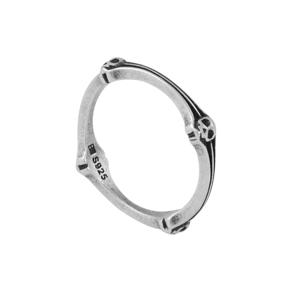 S925 Skull Pinky Ring