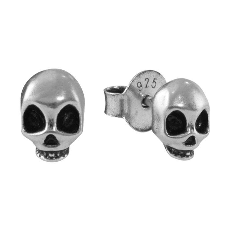 S925 Mini Skull Stud Earrings