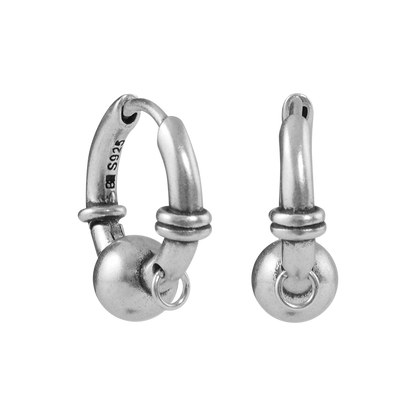 S925 Piercing Ball Earrings