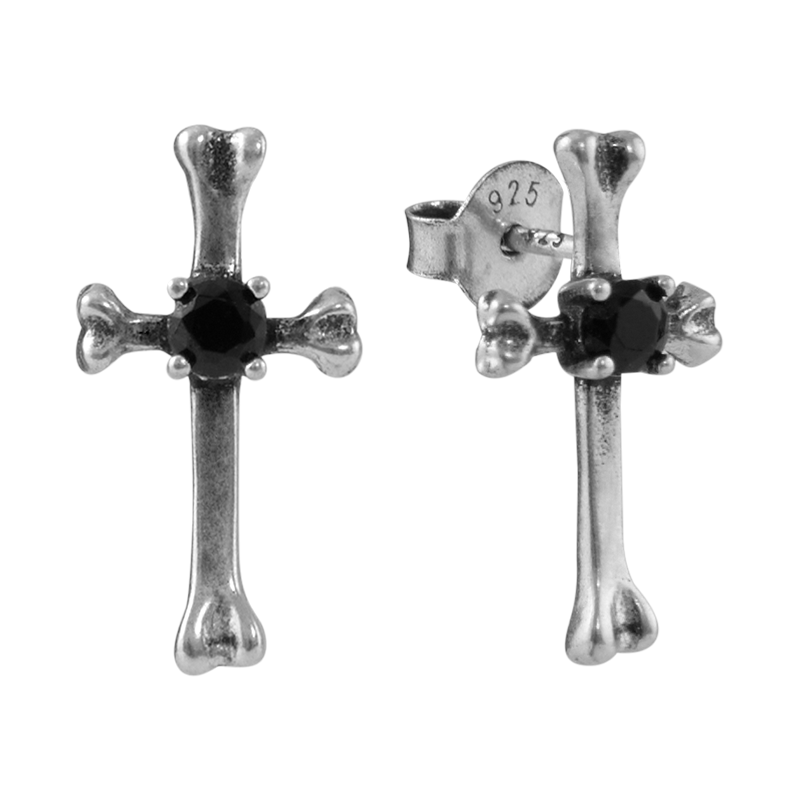 S925 Mini Cross Stud Earrings