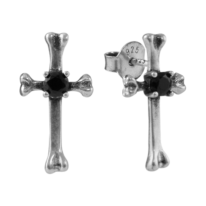 S925 Mini Cross Stud Earrings