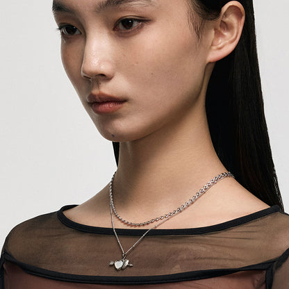Targeted Heart Double-Layer Necklace