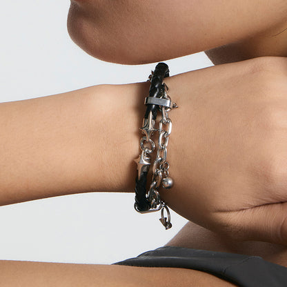 Starburst Spliced Double-Layer Bracelet