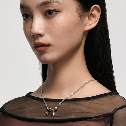 Entwined Arrow Double-Layer Necklace