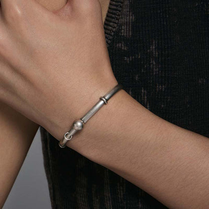 S925 Sterling Silver Piercing Ball Bangle