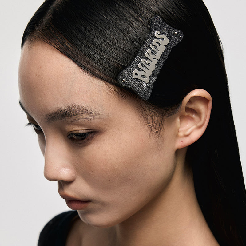 BIG KIDS Graffiti Denim Hair Clip