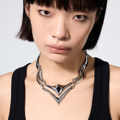 Knight Armor Double-Layer Necklace