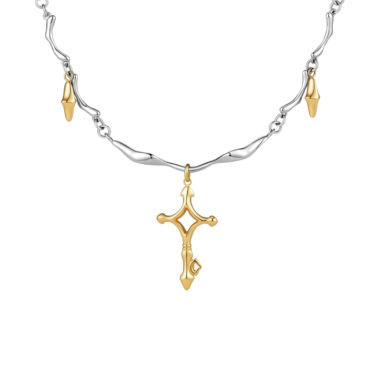 Orbit Square Key Pendant Necklace