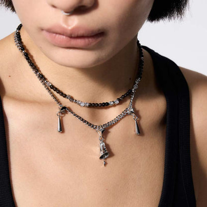 Guardian Bell Double-Layer Pendant Necklace