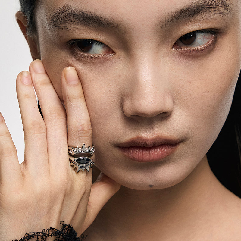 Punk Eye Stacking Ring Set