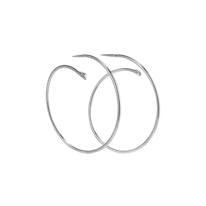 Snake-Shaped Large Hoop Earrings