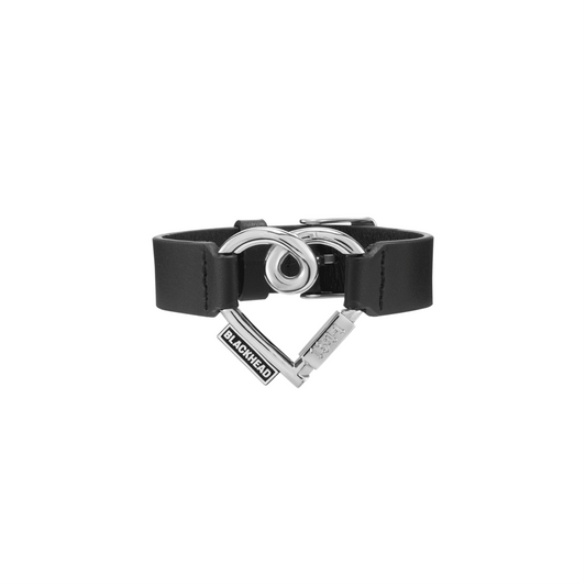 Logo Gel Label Heart Leather Bracelet