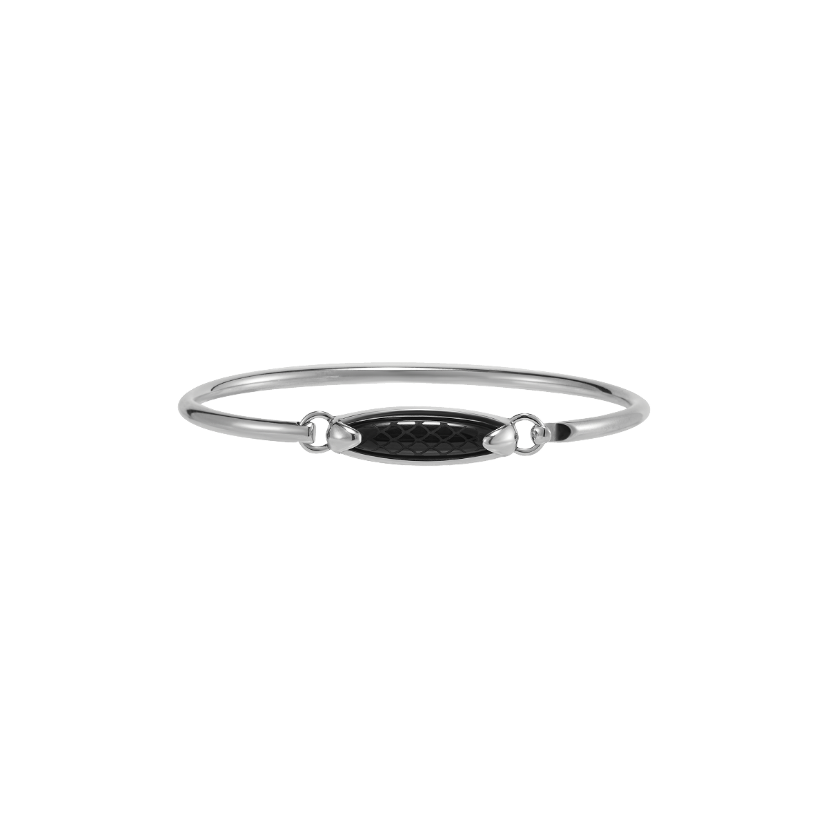 Snake Pattern Black Onyx Bracelet