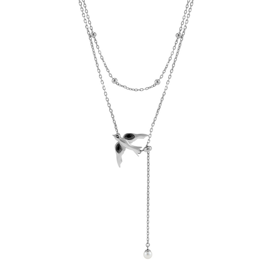 Double-Layer Peace Dove Necklace