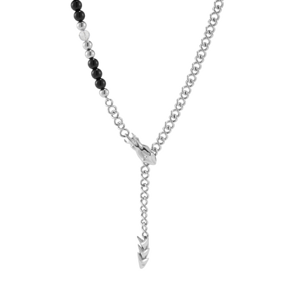 Black Onyx Snake-Shaped Necklace