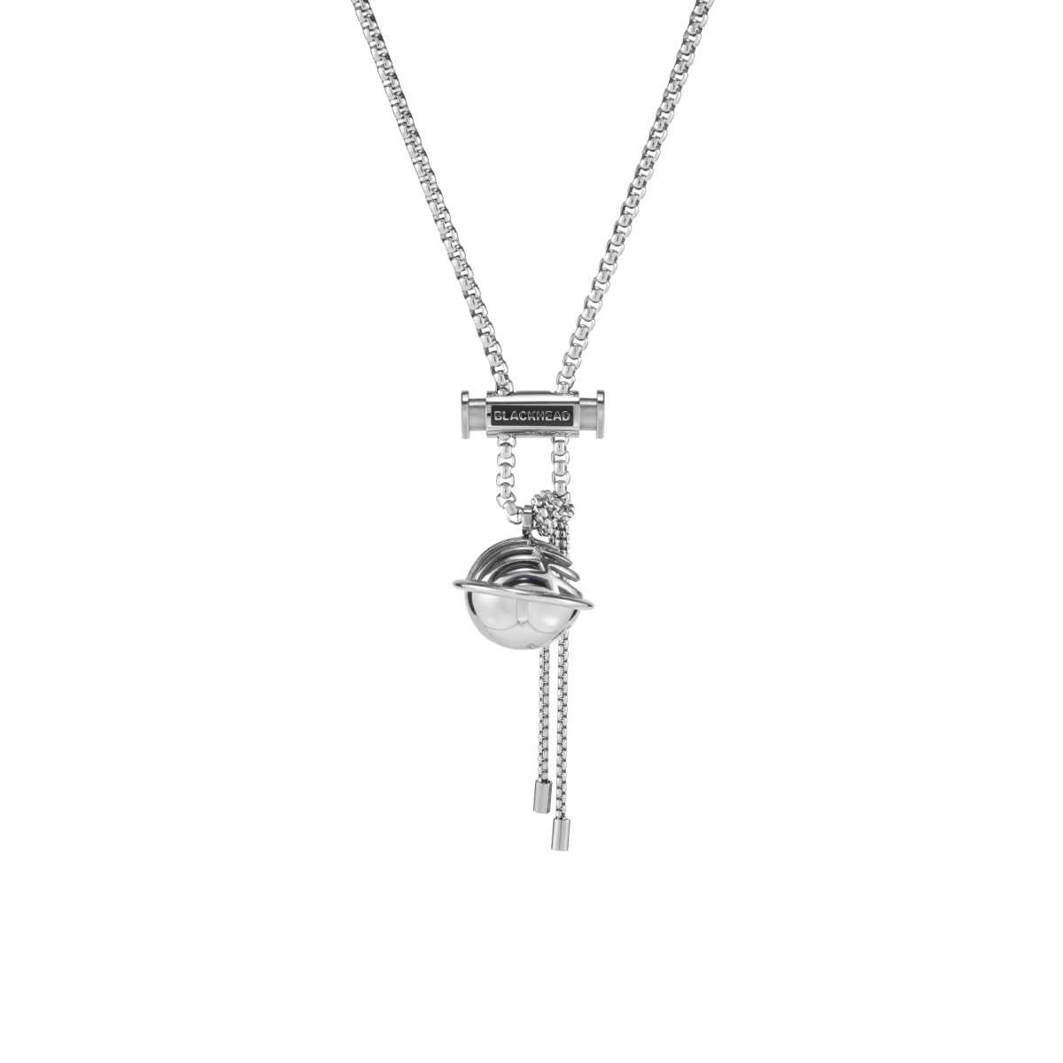 Planet Calling Jingle Bell Amethyst Sweater Chain Necklace