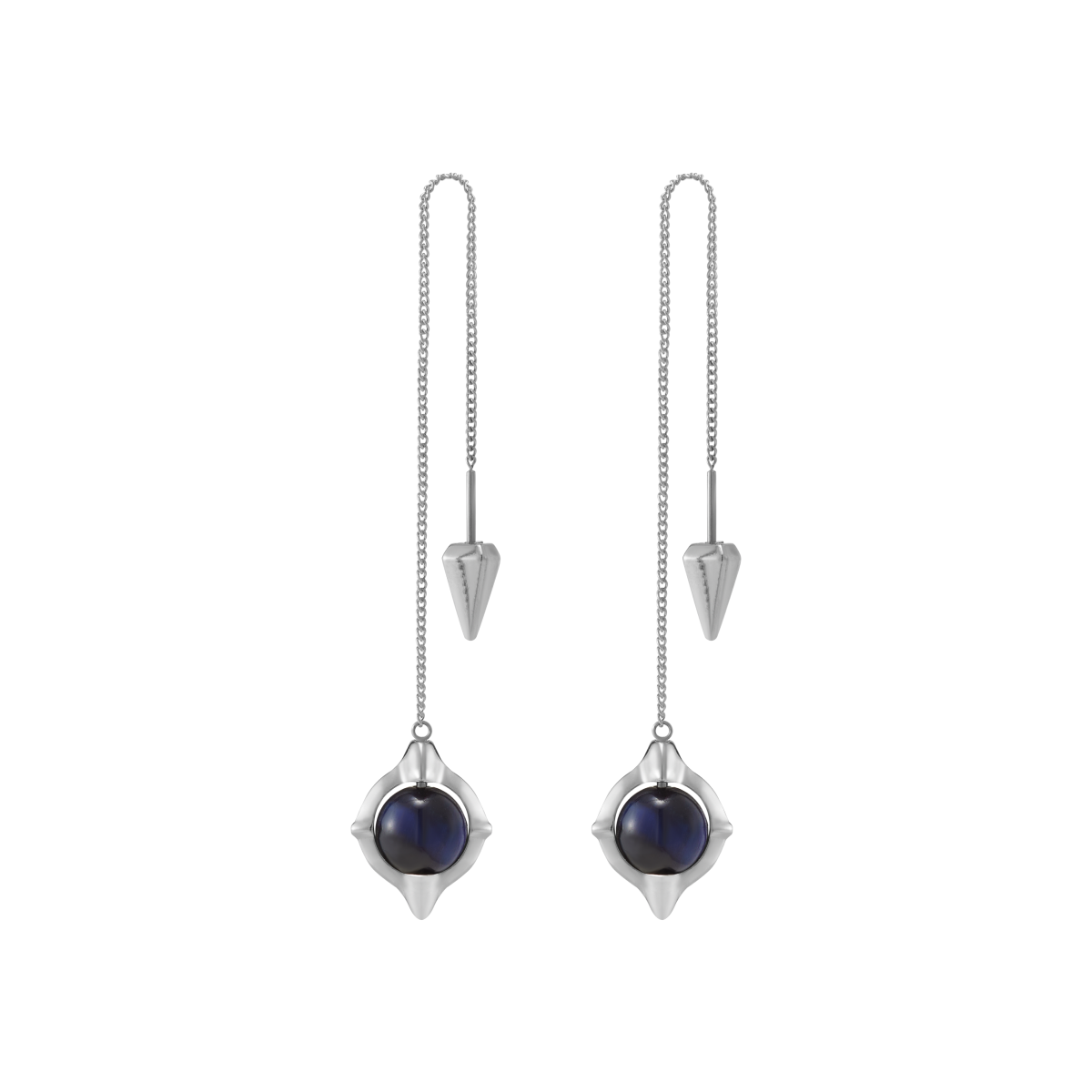 Blue Tiger Eye Cosmic Eye Ear Chains
