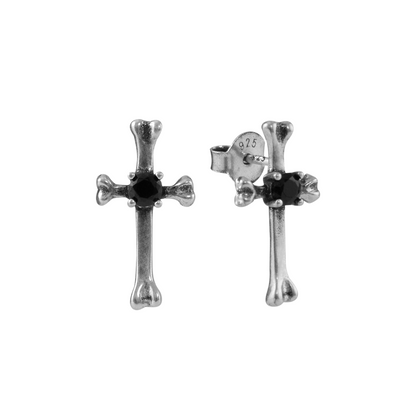 S925 Mini Cross Stud Earrings