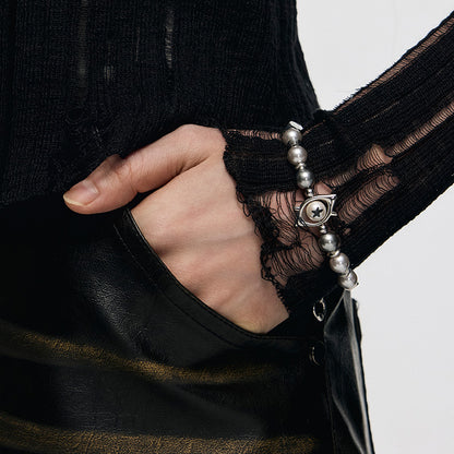 Punk Eye Gradient Pearl Bracelet