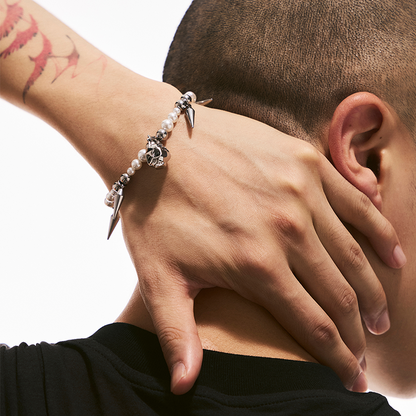 Beaded Siren Skull Bracelet