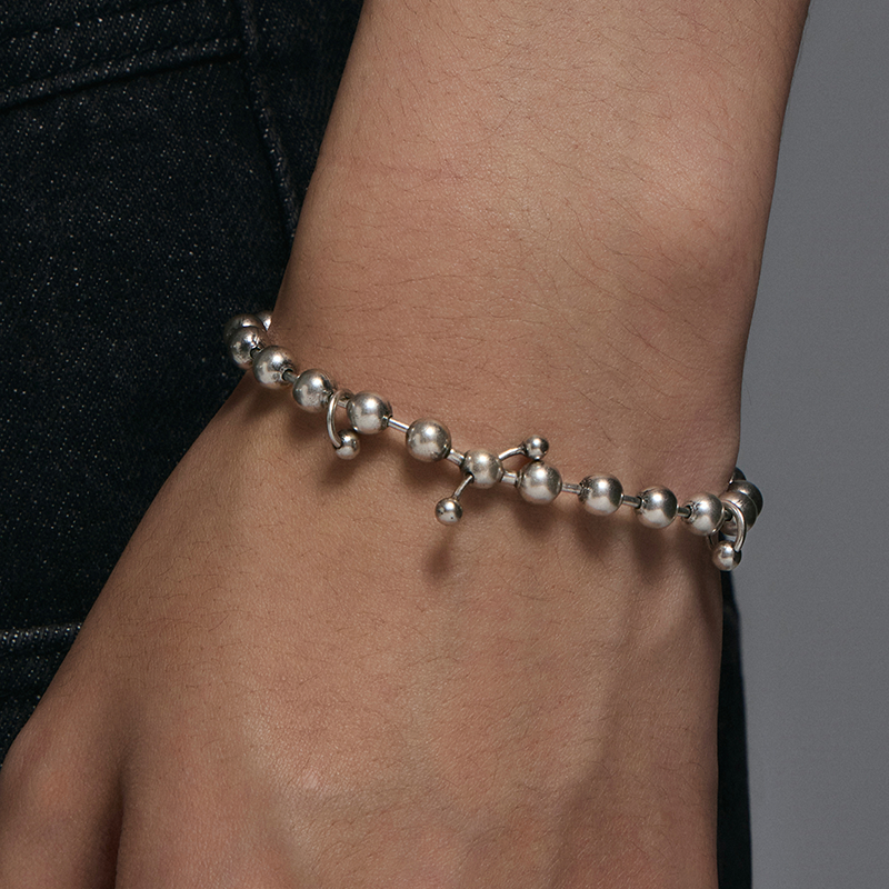 S925 Sterling Silver Piercing Bead Bracelet